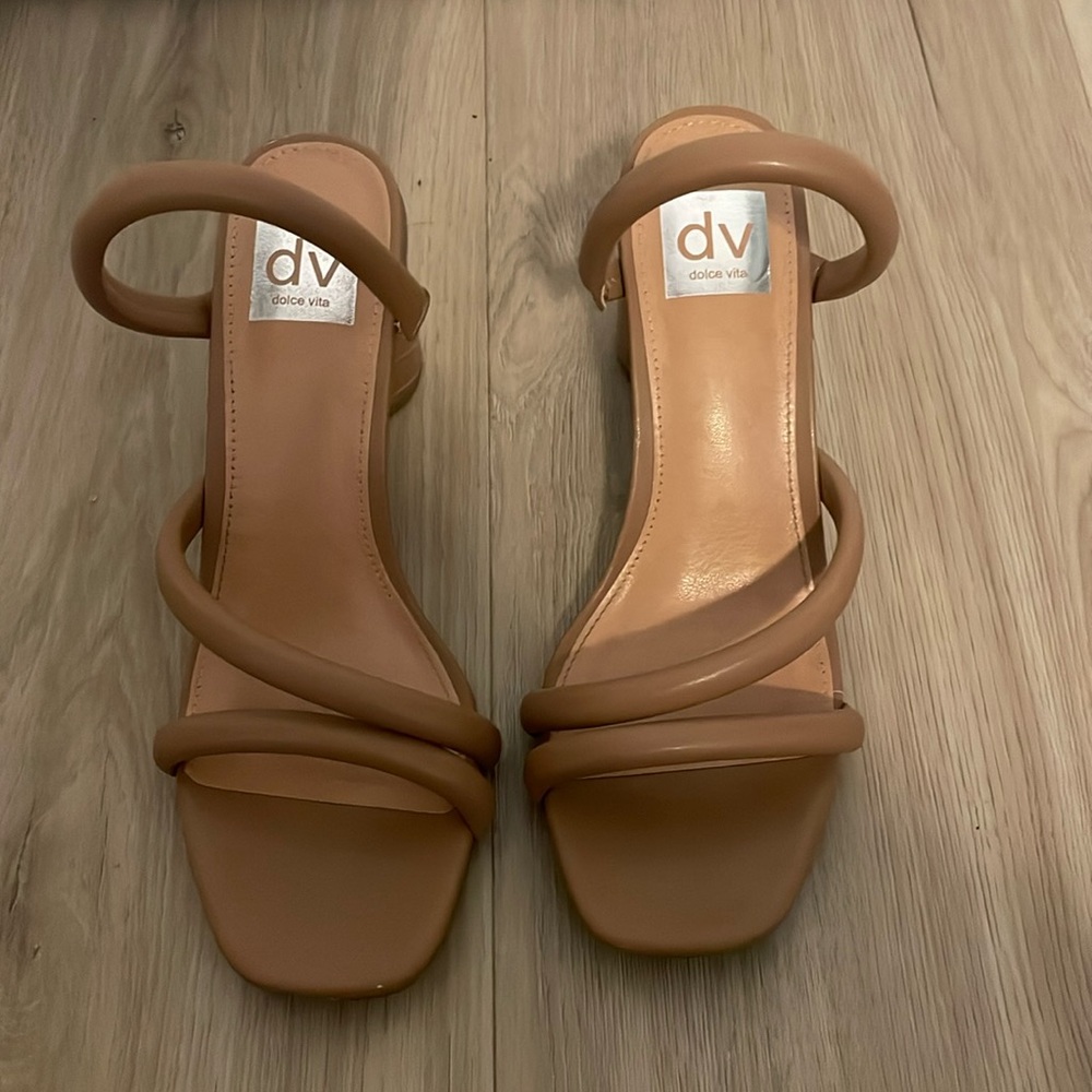Dolce vita nude block heels
